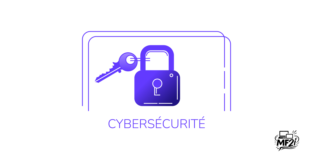 Illustration sur le thème de la cybersécurité avec un cadenas et une clé